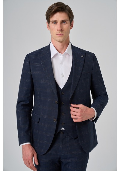 Morven Erkek Lacivert Poliviskon Trend Yelekli Ekoseli Slim Fit Sivri Yaka Takım Elbise 24mc001097200 Lacivert Morven Erkek Lacivert Poliviskon Trend Yelekli Ekoseli Slim Fit Sivri Yaka Takım Elbise 24mc001097200 Lacivert