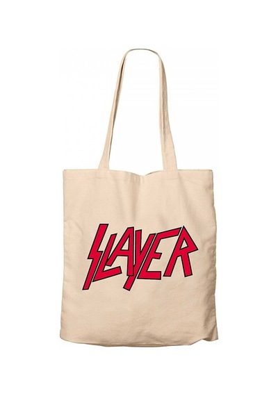 Slayer Logo Classic Krem Kanvas Bez Çanta Krem