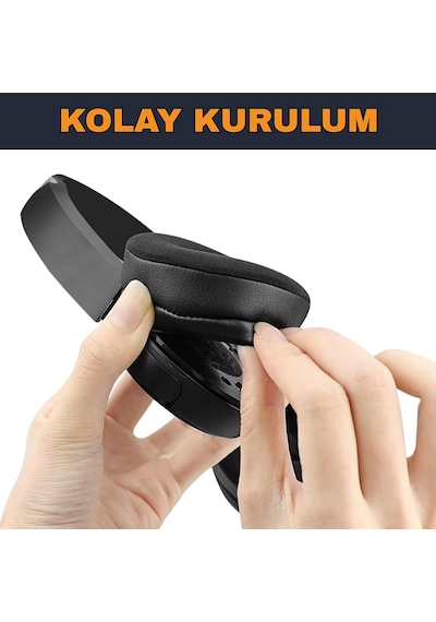 Jbl T450bt 460bt Tune 500bt 510bt 520bt 525bt 530bt 560bt 570bt & E40bt & Jr Serisi İle Uyumlu Soğutucu Jel Kulaklık Pedi - İpeksi Kumaş & Hafızalı Köpük Kulaklık Süngeri Siyah