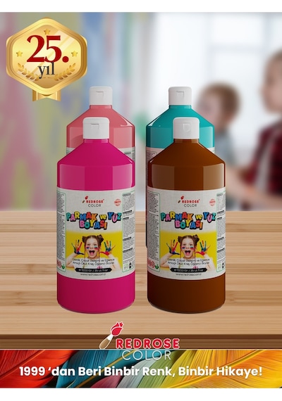 Red Rose Tamamlayıcı Renkler Parmak Boyası 4'lü Set 4 x 1 KG