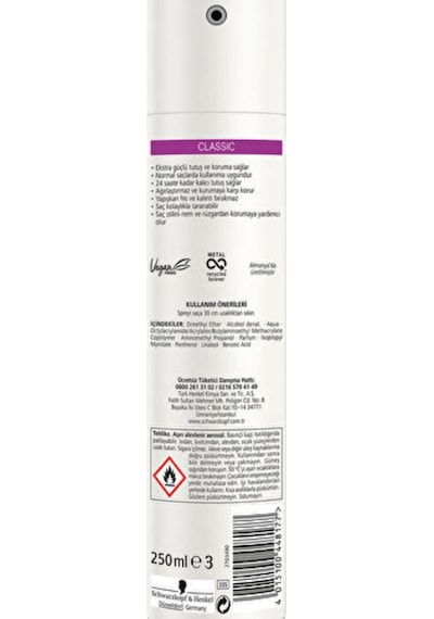 Schwarzkopf Taft Sprey Classıc Extra Güçlü Tutuş 250 Ml