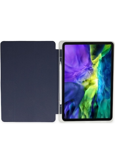 Apple Uyumlu iPad, 7. 8. 9. Nesil 2020 /2021 10.2 Kılıf Katlanır Kalemlikli Standlı Uyku Modlu Akıllı Kapak Kılıf