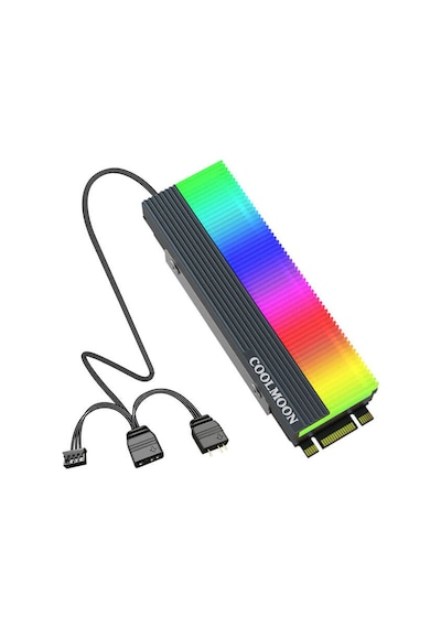 Coolmoon Rgb M.2 Ssd Soğutucu Nvme Ngff 2280 Radyatör Isı Argb
