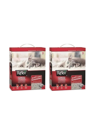 Reflex Granül Aktif Karbonlu Topaklanan Kedi Kumu - 6 Lt X 2 Adet