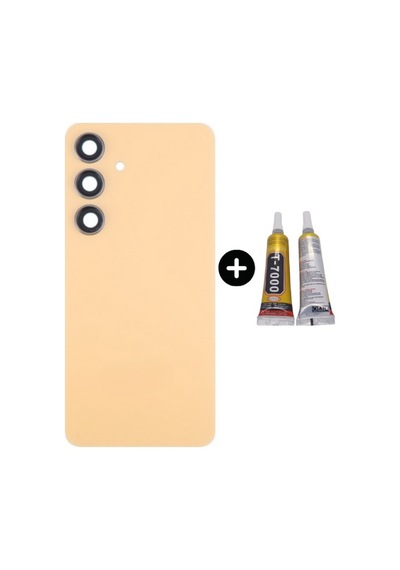 Samsung S24 Sm-s921 Uyumlu Arka Pil Kapağı Sarı + B7000 Çok Renkli
