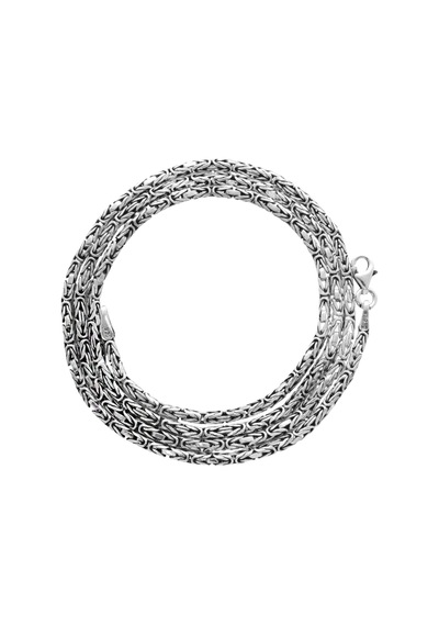 Tesbihane 925 Ayar Gümüş 60 Cm Uzunluk 2 Mm Genişlik 80 Mikron Kalınlık Erkek Kral Zincir