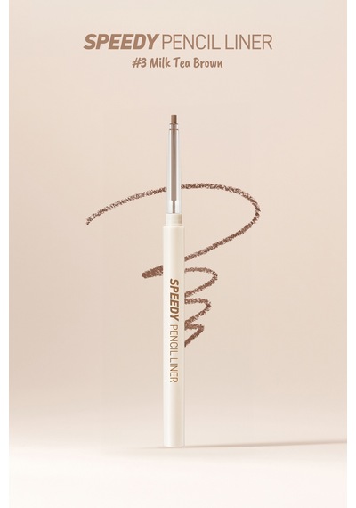 Suya Dayanıklı Kolay Kullanım Sunan Göz Kalemi Peripera Speedy Pencil Liner 3 Milk Tea Brown