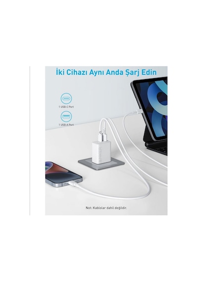Anker 312 A2348 20 W Hızlı Şarj Cihazı Beyaz