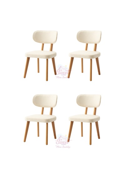Masal Ahşap Gürgen Sandalye 4 Lü Set Cafe,restaurant,mutfak,salon,yemek Odası Sandalyesi