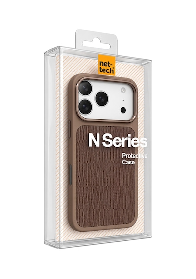 Nettech Apple İphone 17 Pro Max Uyumlu Nt-n121 Deri Arka Koruma Kılıf - Kahverengi