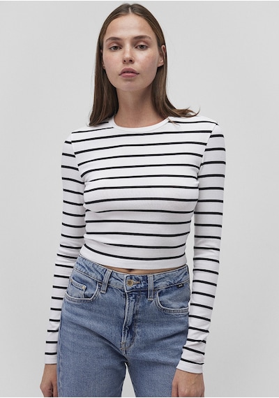 Mavi - 2li Uzun Kollu Crop Basic Tişört 1613021-900 Siyah