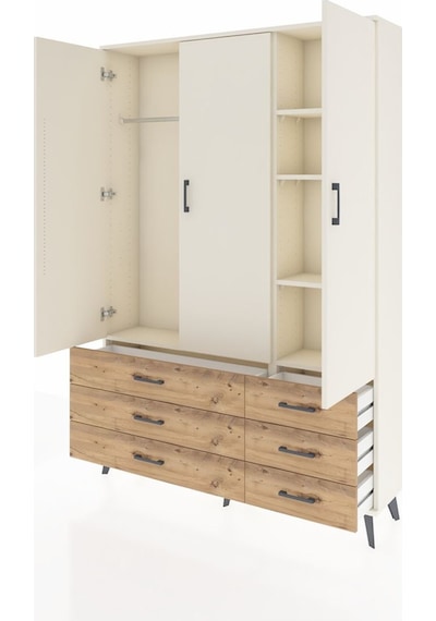 Arges Dolap 5 Raflı 6 Çekmeceli Tek Askılı 132x30x195 Aytaşı-aytaşı/çam Aytası/atlas Çam Arges Dolap 5 Raflı 6 Çekmeceli Tek Askılı 132x30x195 Aytaşı-aytaşı/çam Aytası/atlas Çam