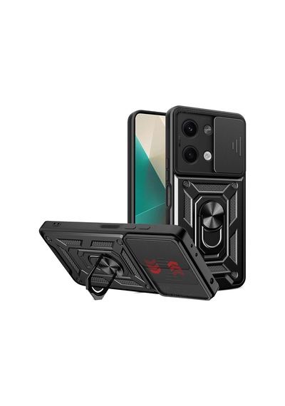Xiaomi Poco X6 Kılıf Pars Lens Yüzüklü Silikon - Siyah Evimdeyokyok