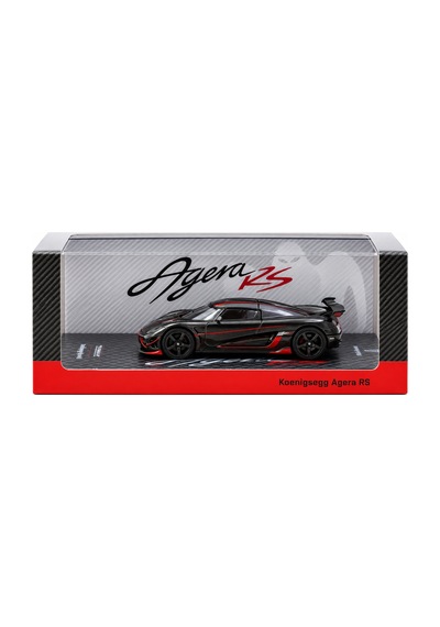 1/64 Model Araç Agera Rs Black Carbon Fiber / Red Accents