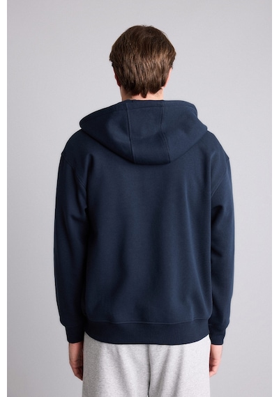 Defacto Relax Fit Kapüşonlu İçi Yumuşak Tüylü Kanguru Cepli Fermuarlı Sweatshirt D7599ax26aunv64 Lacivert-nv64