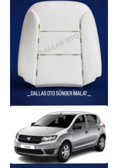 Dacia Sandero Uyumlu Oto Koltuk Sırt Süngeri 2012-2020 1