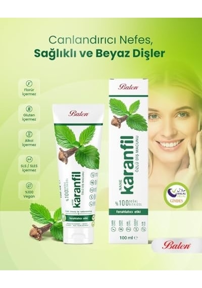 Doğal Nane Ve Karanfil Özlü Diş Macunu 100 Ml