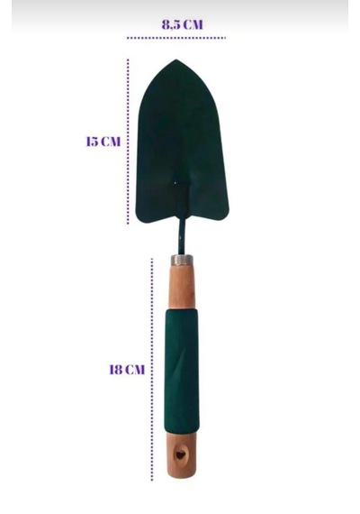 Ahşap Saplı Kürek 35 Cm Metal Bahçe Küreği, Ahşap Saplı Bahçe El Küreği