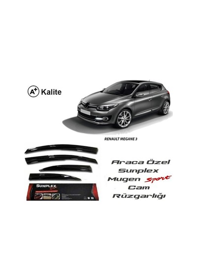 Renault Megane 3 Cam Rüzgarlığı Mugen Tip Sunplex 2009-2016