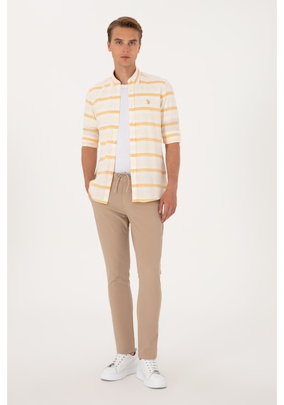 U.s. Polo Assn. Erkek Bej Pantolon Kanvas-chino 50300436-vr011 Bej