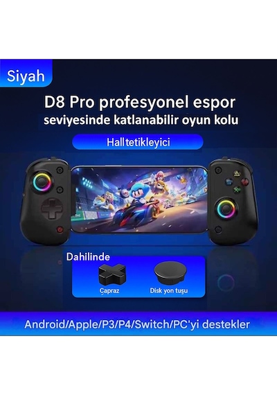 Bsp D8 Pro Apple Uyumlu iOS-android Akıllı Telefon Tablet Mobil Telefon Tutucu Joystick Gamepad