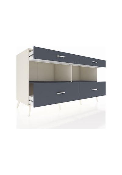 Kronos Konsol 2 Raflı 4 Çekmeceli 176x59x99 Aytaşı-antrasit Aytaşı-antrasit