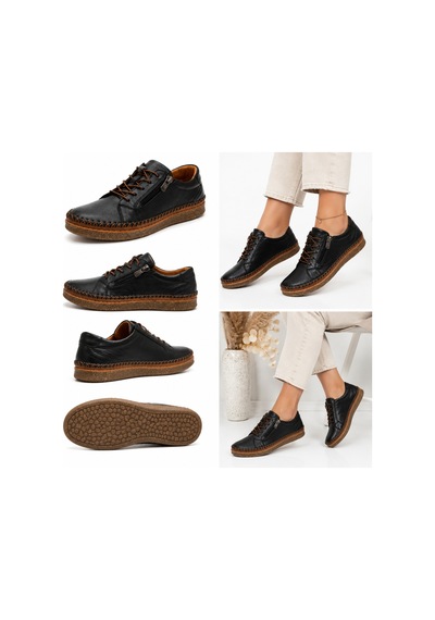 N Napa Shoe Np.8207.siyah Deri Ayakkabı