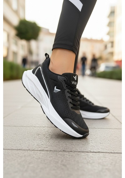 Enoch Kadın Ortopedik Dynamic Step Comfort Koşu Sneaker Siyah Beyaz