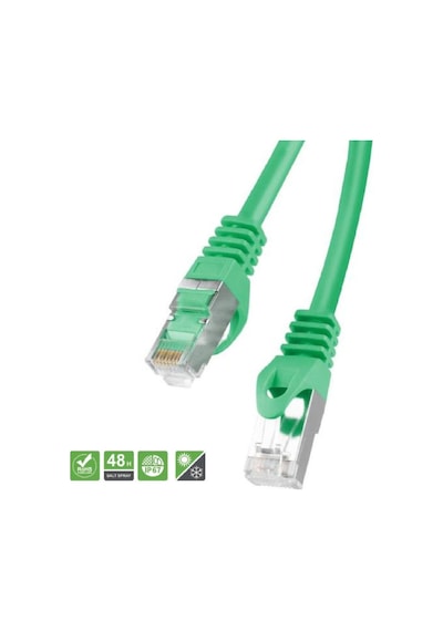 Ercontec Erfnw-ms88a-10gpur ,metal/rj45-8p8c Yeşil/10mt Sftp/utp Cat7 Blendajlı Ethernet Kablo