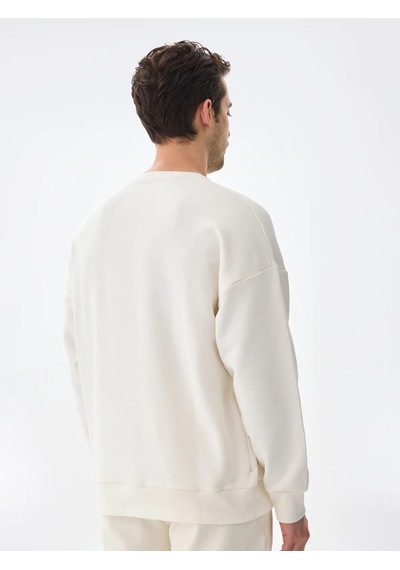 Isaora Performance Cotton Sweat Erkek Subtle Whıte Sweat Isr8113 Beyaz