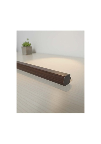 Ceviz Dekoratif Ray 2 Kanallı Dekoratif Metal Perde Kornişi Ceviz125cm - 847807672 Ceviz125cm