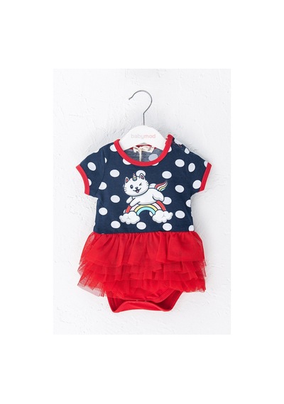 Babymod Kedi Figürlü Yazlık Kız Bebek Tulum