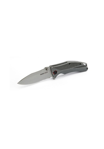 Swisstech Aliminum Serrated Folding Knife Açık Gri