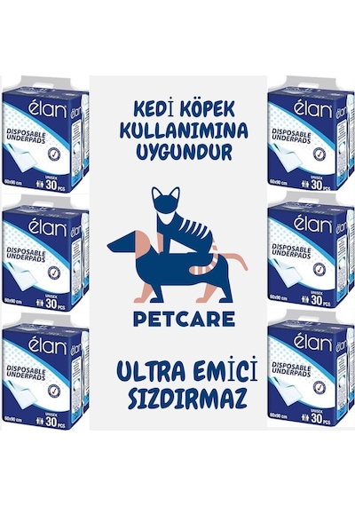 Elan Kedi&köpek Çiş Pedi 60x90 30'lu-6 Paket ÇİŞ PEDİ