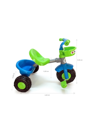 3 Tekerlekli İlk Bisikletim Pedallı Boni Bike Kırmızı-mavi
