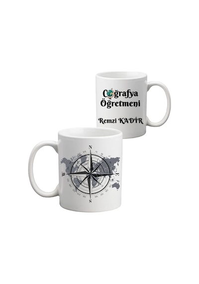 Coğrafya Öğretmenine Isimli Öğretmenler Günü Hediyesi Kupa Bardak