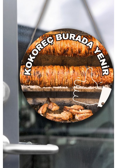 Yemek Dükkanı İçin Duvar Kapı Çift Taraflı Karşılama Tabelası, Kapı Duvar Reklam Tablo Süsü