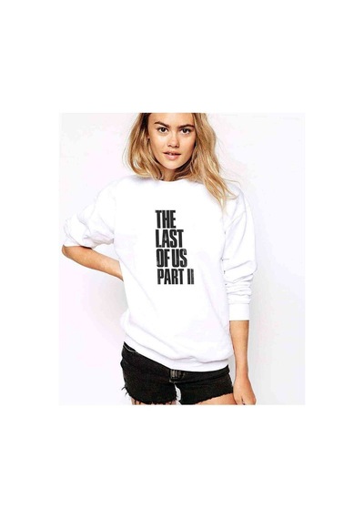 The Last Of Us Part 2 Baskılı Beyaz Kadın Sweatshirt (528367737)