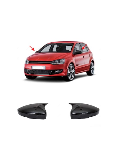 volksvagen polo 6r 2009-2014 siyah batman ayna kapagı