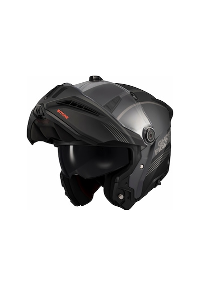Axxis Ghostfighter Sv Bitone C12 Dark Grey Motosiklet Çene Açılır Kask Gri