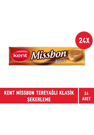 Kent Missbon Klasik Tereyağ Aromalı Şeker 43 G 24 Adet