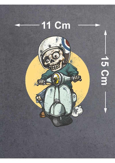 Vespa Scooter Kuru Kafa Sticker - Araba Oto Motosiklet Karavan Sticker - 00012 15x11 Cm