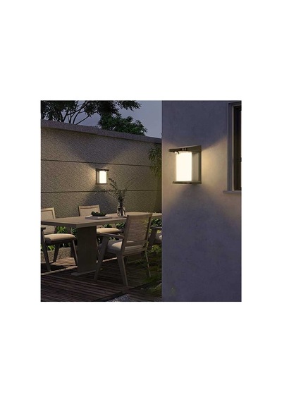 Ack Solar Led Duvar Apligi Dimli Siyah Ip54 127mmx105mmx179mm Ag60-04851