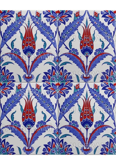 Can Seramik – 20x25 Cm. Cç-1002 İznik Çini Karo 5' Li 1 Paket