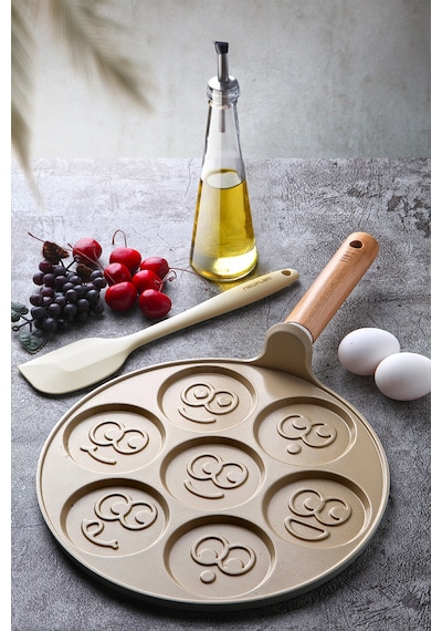 Fika Seramik Kaplama Pancake Tavası 26 Cm - Bej Bej