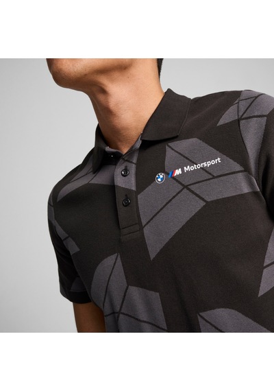 Puma Bmw M Motorsport Erkek Jacquard Polo 627463 01 Siyah