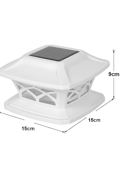 2'li Set Güneş Enerjili Set Üstü Dekoratif Bahçe Aydınlatma Sarı-beyaz Ledli Solar Lamba - Solar Balkon Lambası &