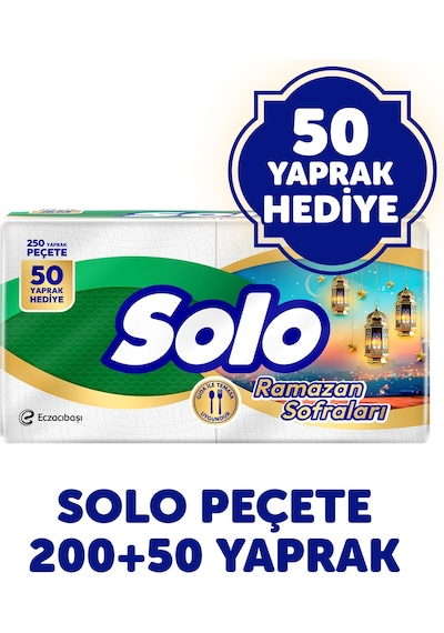Solo Süper Peçete 250 Li X 2 Paket