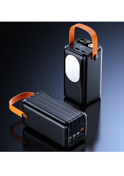 Cepini Cp-05 50.000mah 22.5w Süper Hızlı Şarj Powerbank - Dahili 4 Kablolu Ve Dev Led Aydınlatmalı Siyah