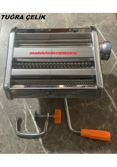 Tuğra Çelik Erişte Çekme Makinası 3 Farklı Çeşit Erişte Makarna Makinası 180mm Krom